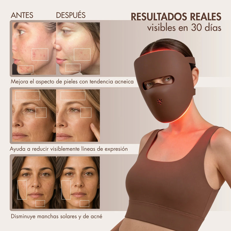 Comparacion de antes y despues de la glowmask