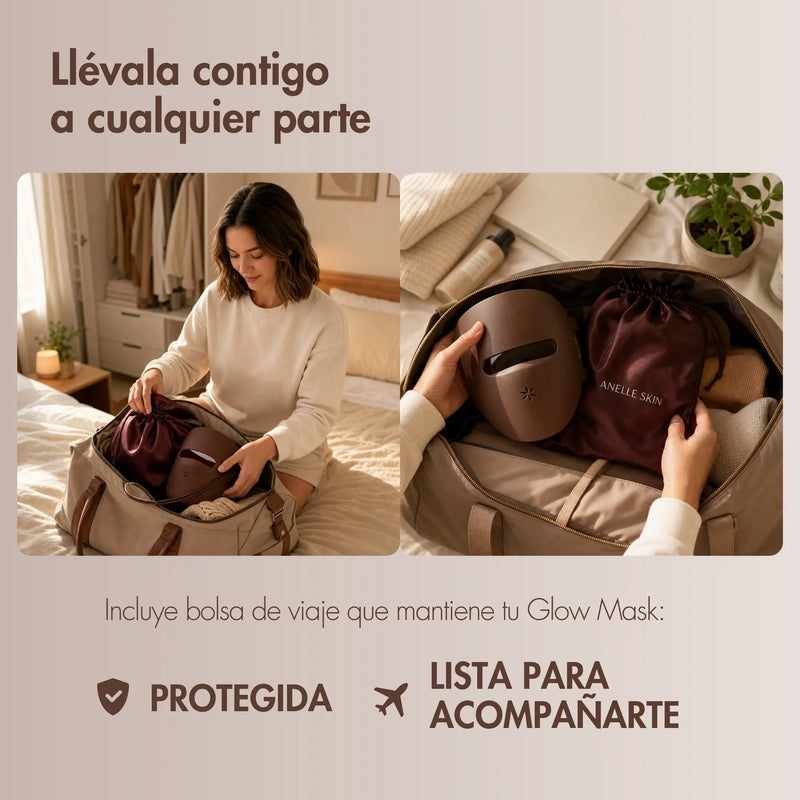 llevate la mascara facial led a cualquier viaje